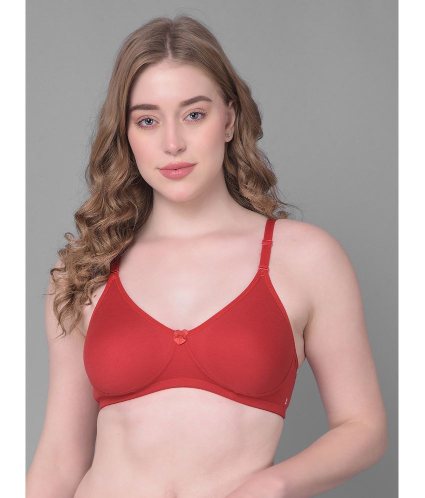     			Dollar Missy Red Cotton Non Padded Women's T-Shirt Bra ( Pack of 1 )