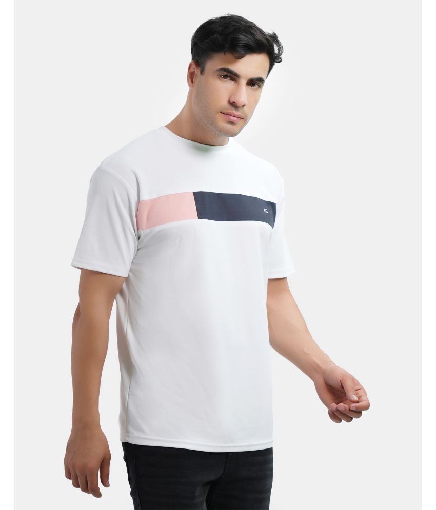     			Forbro Cotton Blend Regular Fit Colorblock Half Sleeves Men's T-Shirt - White ( Pack of 1 )