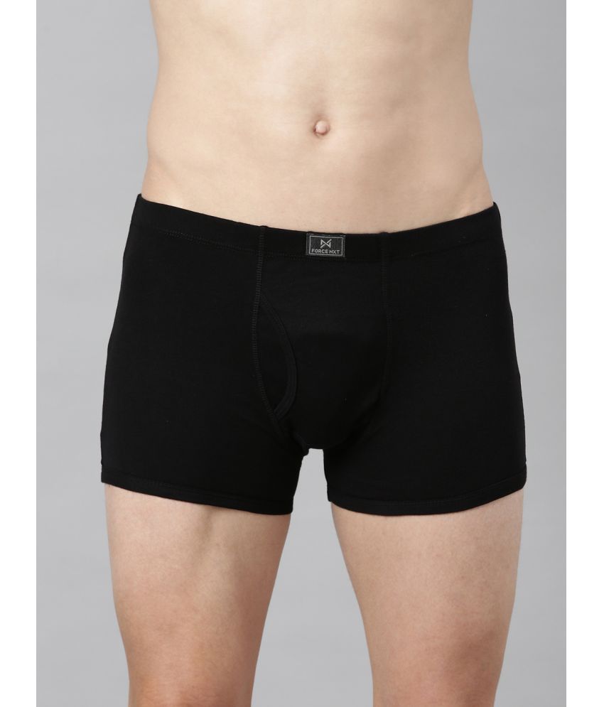     			Force NXT Black Cotton Men's Trunks ( Pack of 1 )