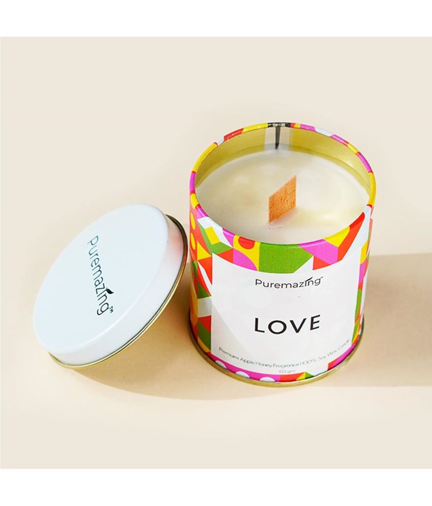     			Imvelo White Apple Jar Candle 6 cm ( Pack of 1 )