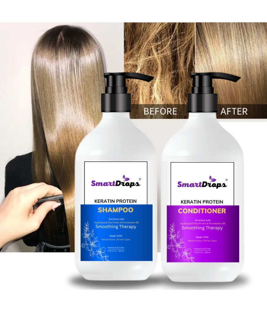     			Keratin Smooth Conditioner And Shampoo For Soft & Silky Hair, Instant Anti Frizz Damage Repair