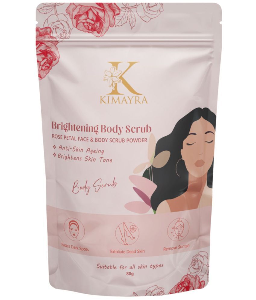     			Kimayra Rose Petal Face & Body Scrub Powder/Bathing Scrub Powder for Brightening Skin