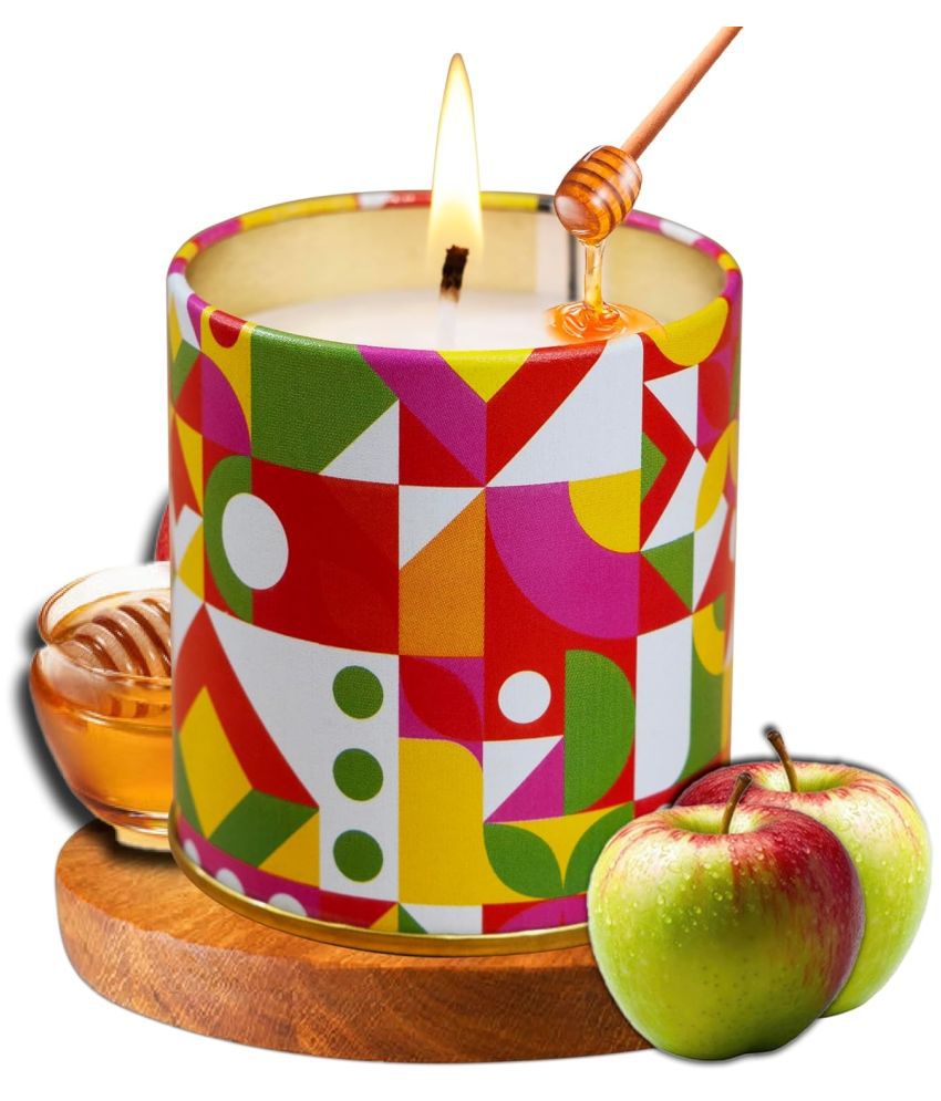     			Puremazing White Apple Jar Candle 6 cm ( Pack of 1 )