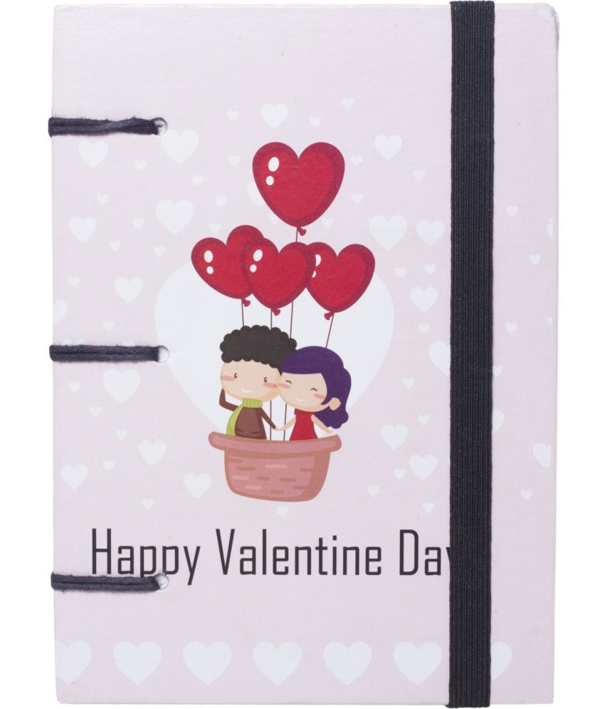     			Rjkart Handcrafted Designer HAPPY VALENTINE'S DAY Diary For Gift A5 Diary Unruled 200 Pages (Multicolor) - 120 GSM