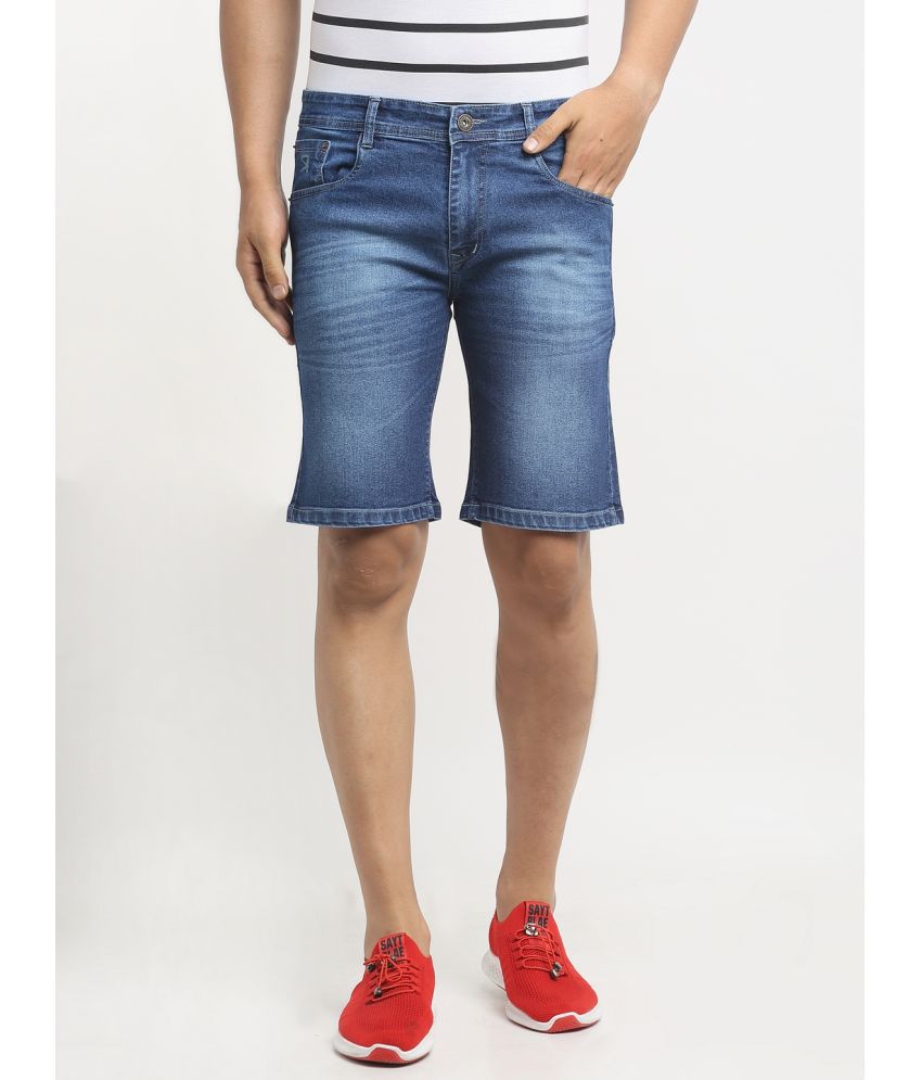     			Rodamo Blue Denim Men's Shorts ( Pack of 1 )