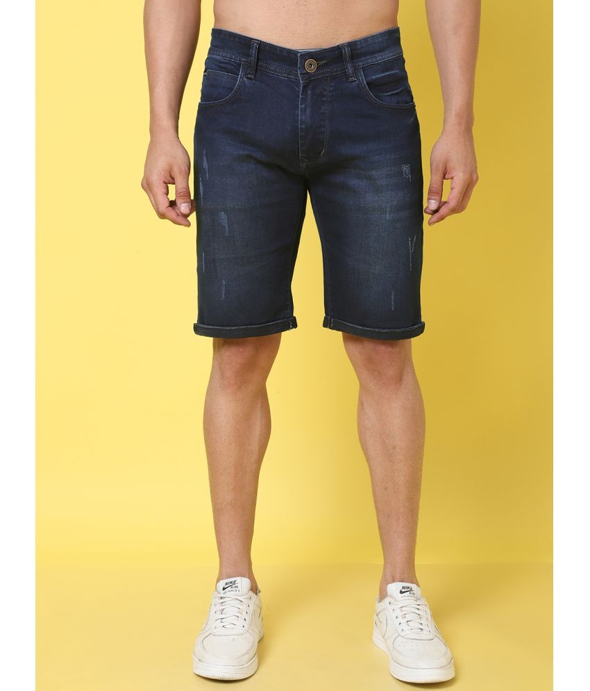     			Rodamo Blue Denim Men's Shorts ( Pack of 1 )