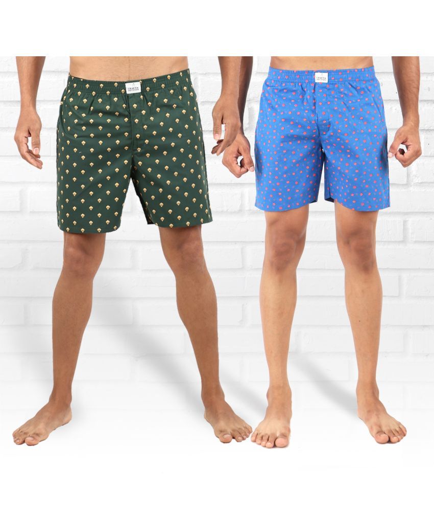     			Supersquad Pack of 2 Cotton Men's Boxer- ( Multicolor )