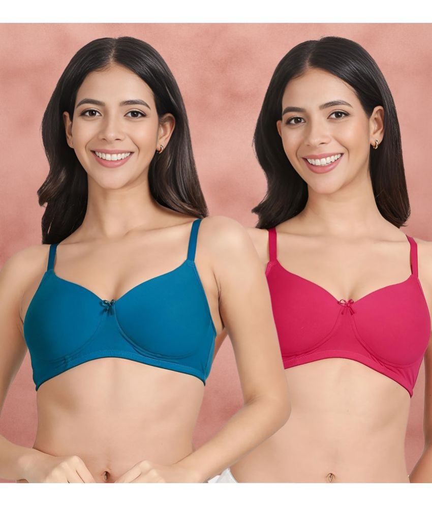     			Susie Multicolor Cotton Blend Lightly Padded Women's Plunge Bra ( Pack of 2 )