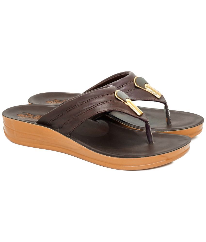     			ASIAN Brown Women's Slipper