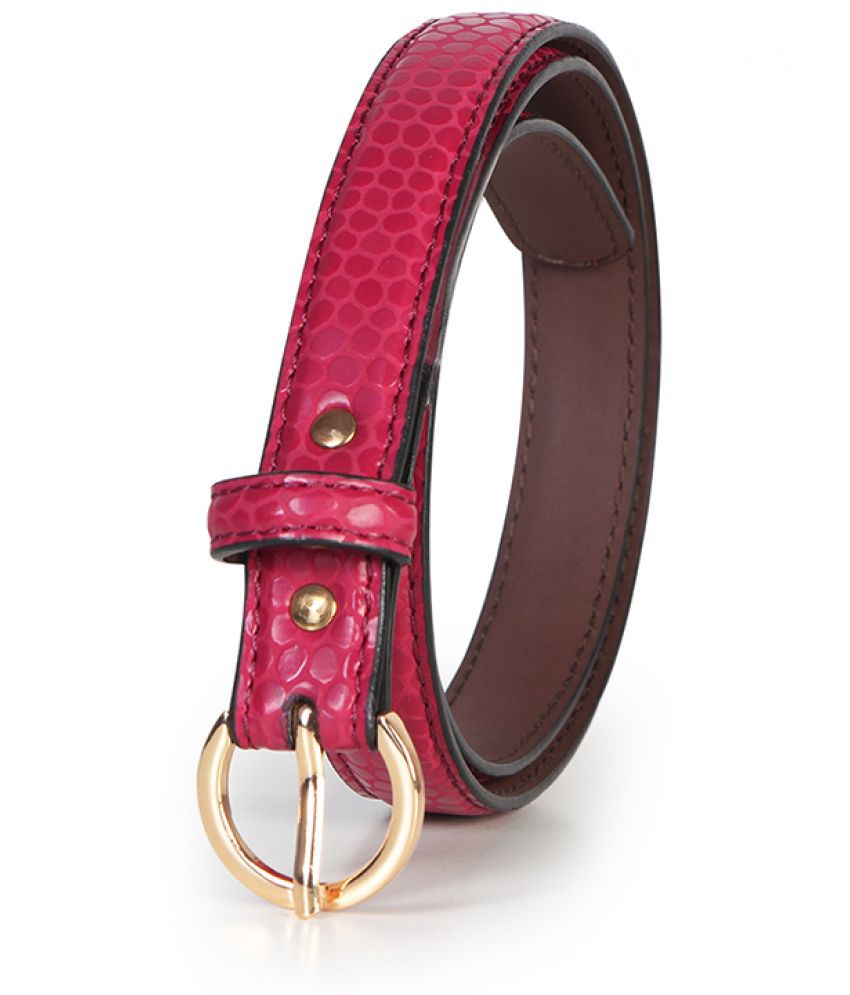     			Bonjour Leather Women's Skinny Belt ( Pack of 1 )