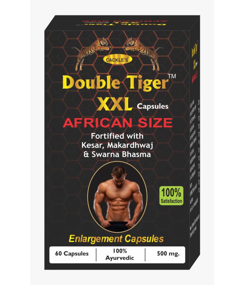    			Cackle's  Double Tiger XXL African Size Penis Enlargement Capsule 60 No.s Only For Men