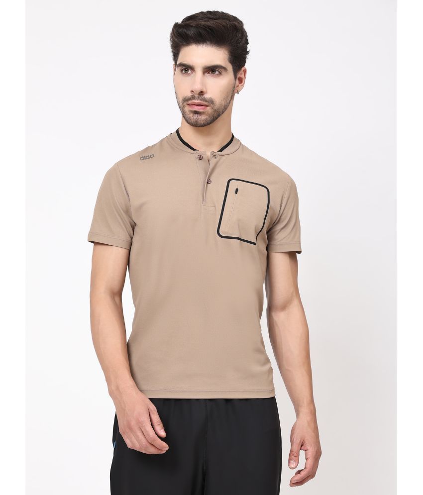     			Dida Sportswear Beige Polyester Regular Fit Men's Sports Polo T-Shirt ( Pack of 1 )