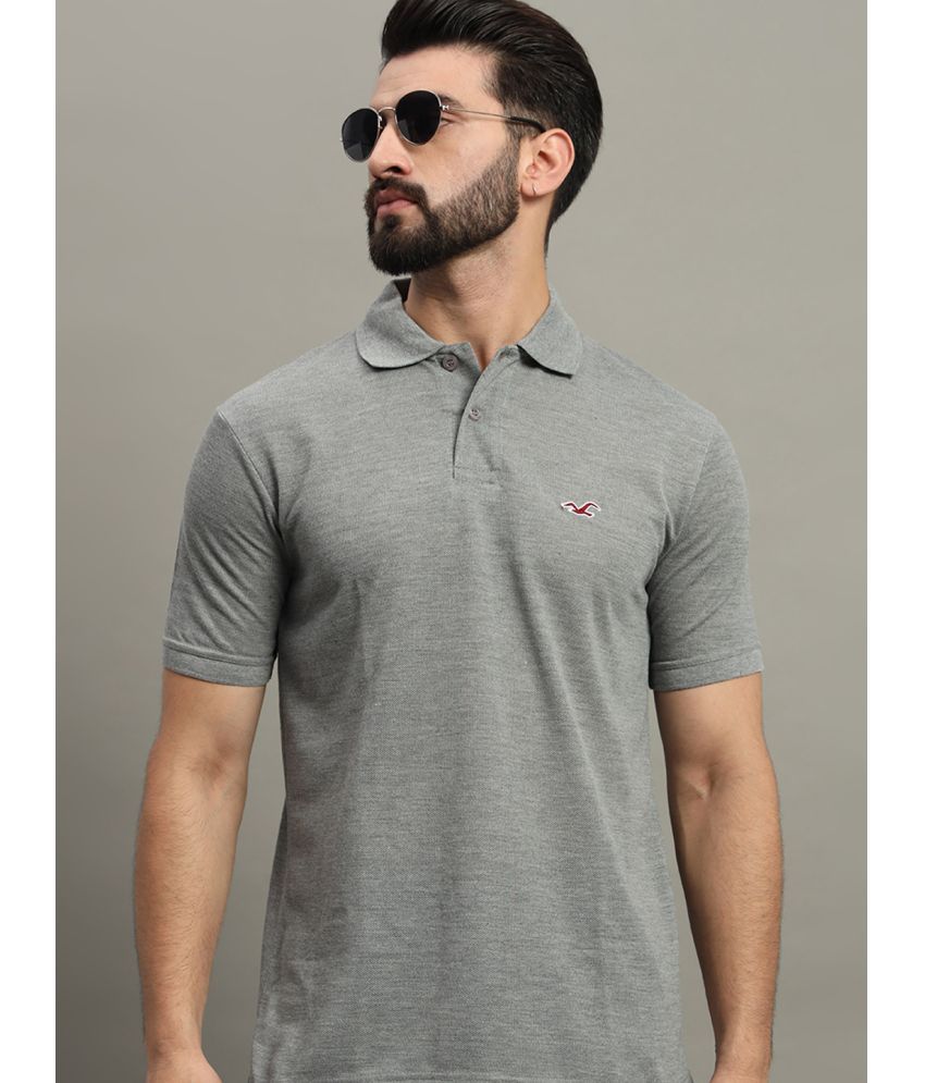     			GET GOLF Cotton Blend Regular Fit Solid Half Sleeves Men's Polo T Shirt - Grey ( Pack of 1 )