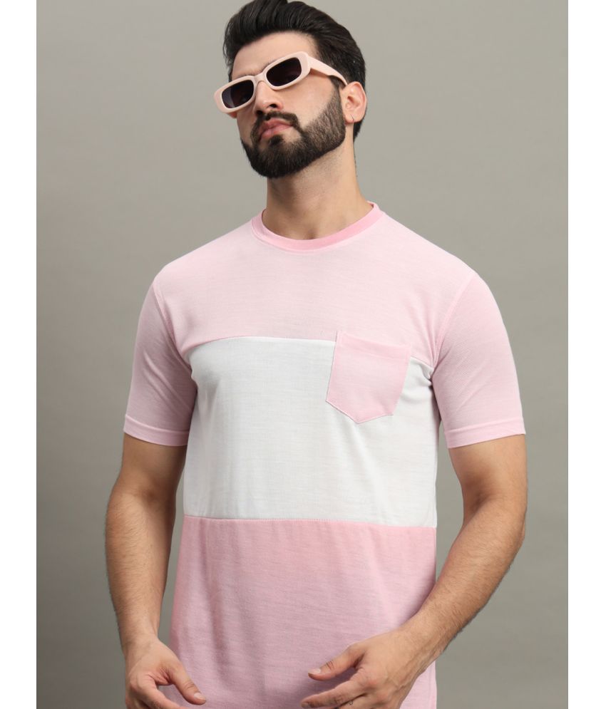     			GET GOLF Cotton Blend Regular Fit Colorblock Half Sleeves Men's T-Shirt - Pink ( Pack of 1 )