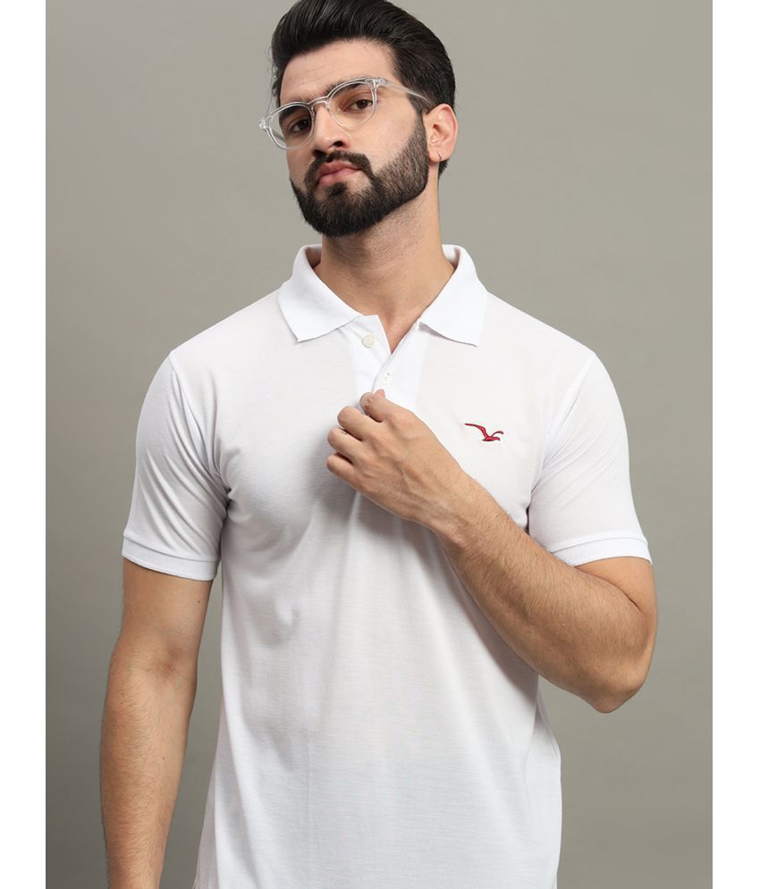     			GET GOLF Cotton Blend Regular Fit Solid Half Sleeves Men's Polo T Shirt - White ( Pack of 1 )