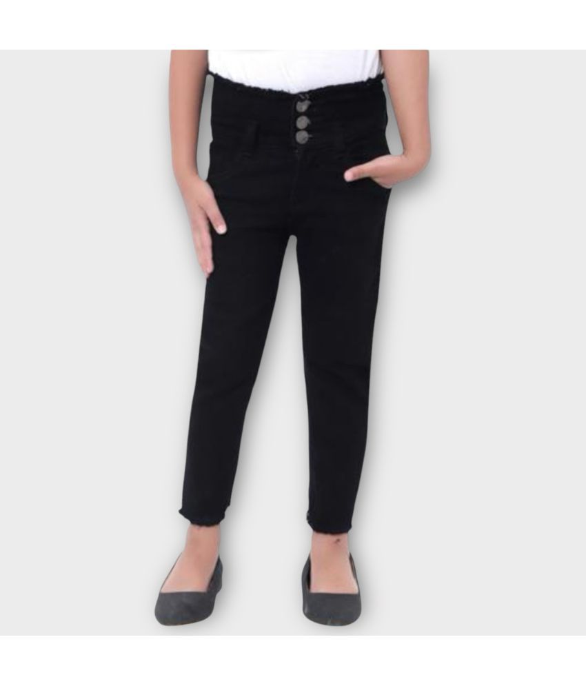     			ICONIC ME - Kids Girls Premium Denim Black Jeans