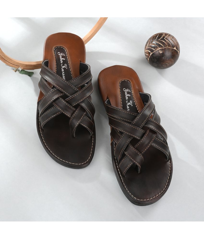     			John Karsun - Brown Men's Sandals