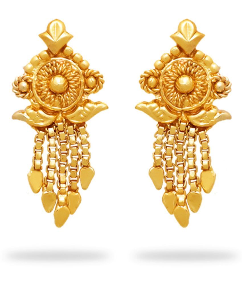     			LUV FASHION Golden Chandbalis Earrings ( Pack of 1 )