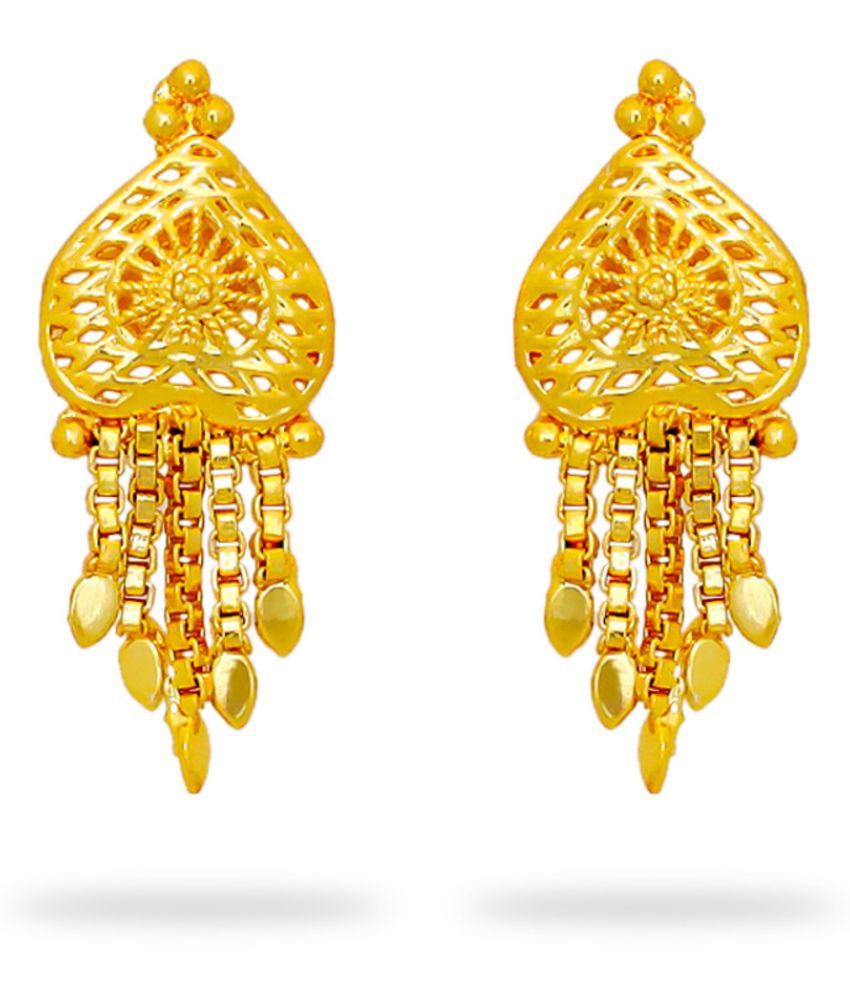     			LUV FASHION Golden Chandbalis Earrings ( Pack of 1 )