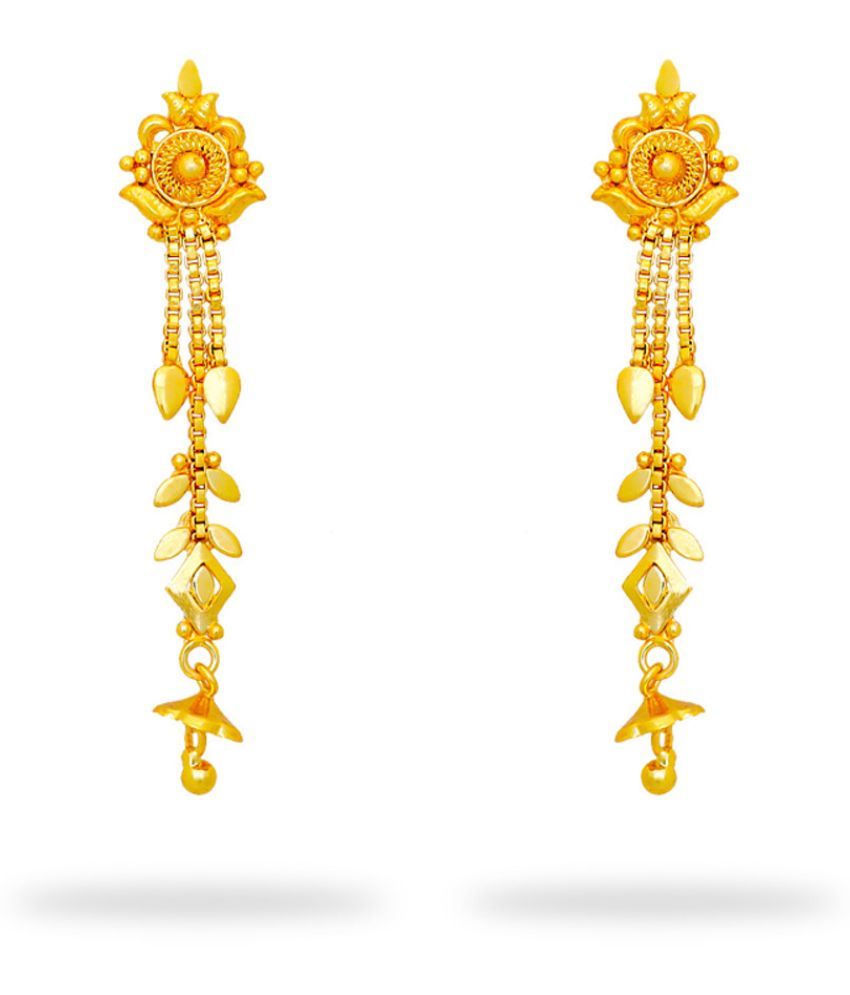     			LUV FASHION Golden Chandbalis Earrings ( Pack of 1 )