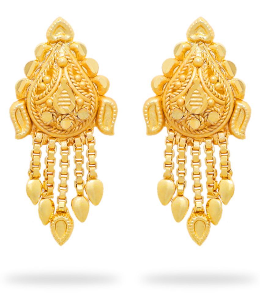     			LUV FASHION Golden Chandbalis Earrings ( Pack of 1 )