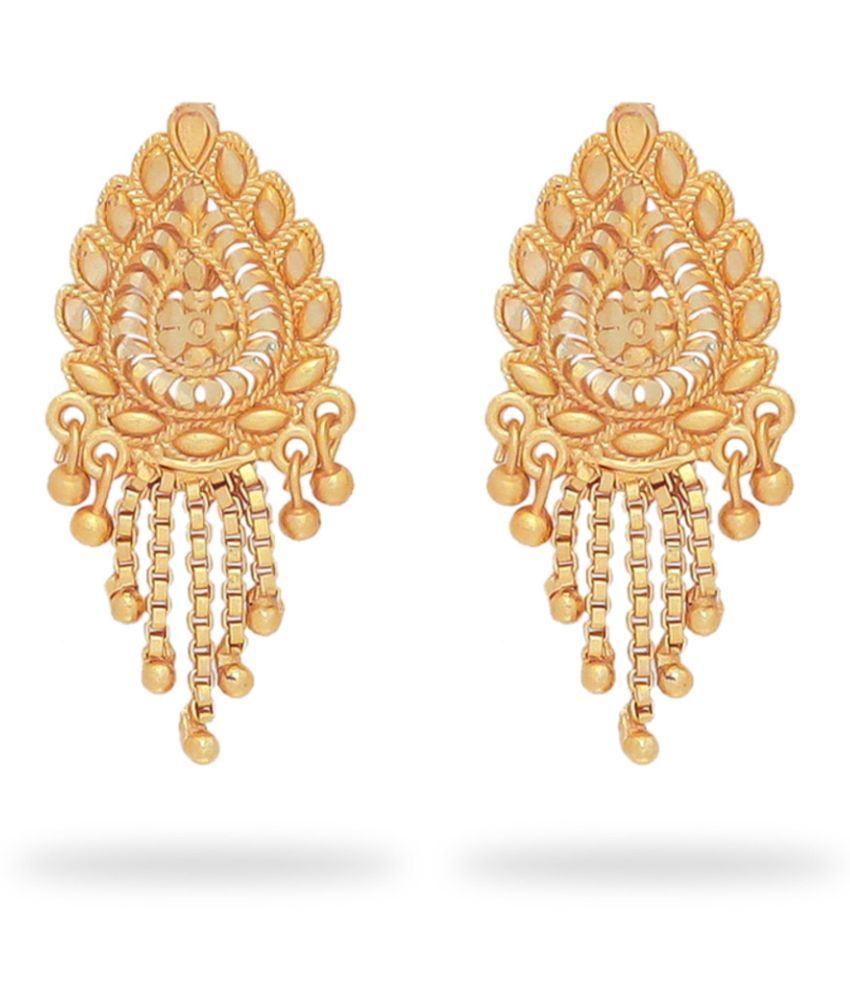     			LUV FASHION Golden Chandbalis Earrings ( Pack of 1 )