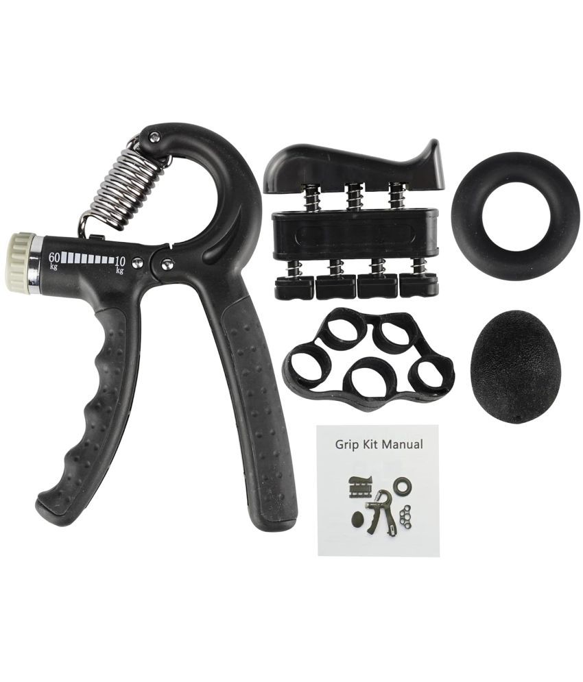     			NAMRA Hand Grip Strength Trainer, 5 PC Set Hand Grip Strengthener with Counter, Adjustable Resistance 5 to 60 kg, Non-Slip Gripper, Perfect for Athletes Fingure & Hand Exercising.