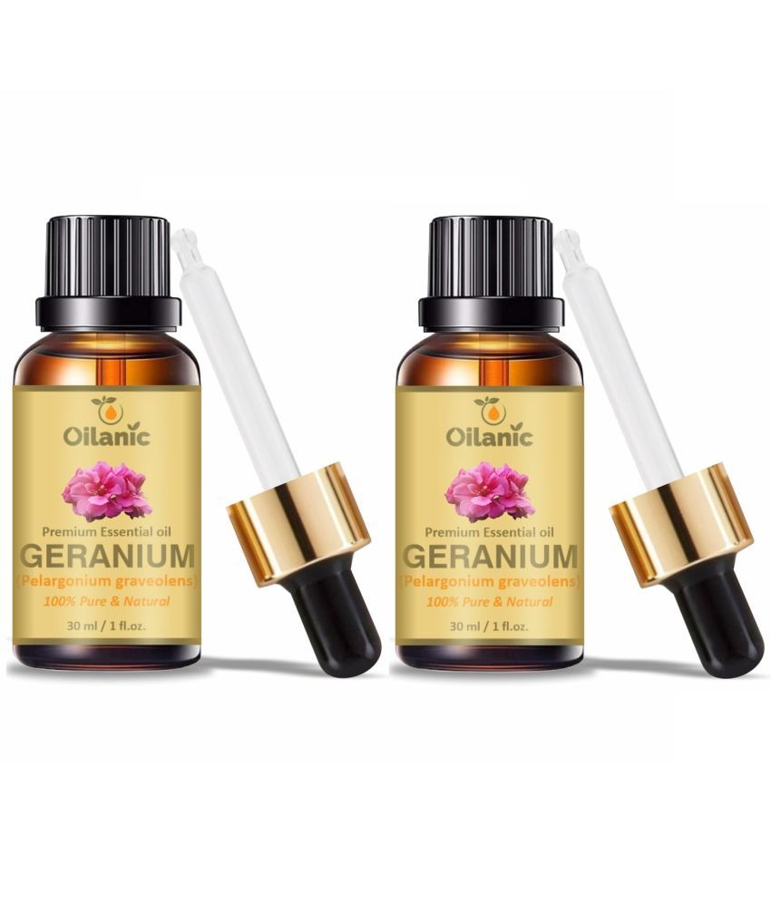     			Oilanic Geranium Heals Skin Conditions Essential Oil Aromatic 30 mL ( Pack of 2 )