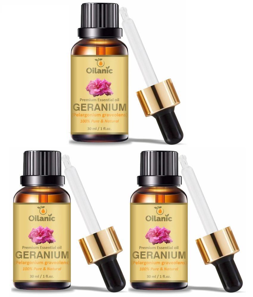     			Oilanic Geranium Heals Skin Conditions Essential Oil Aromatic 30 mL ( Pack of 3 )