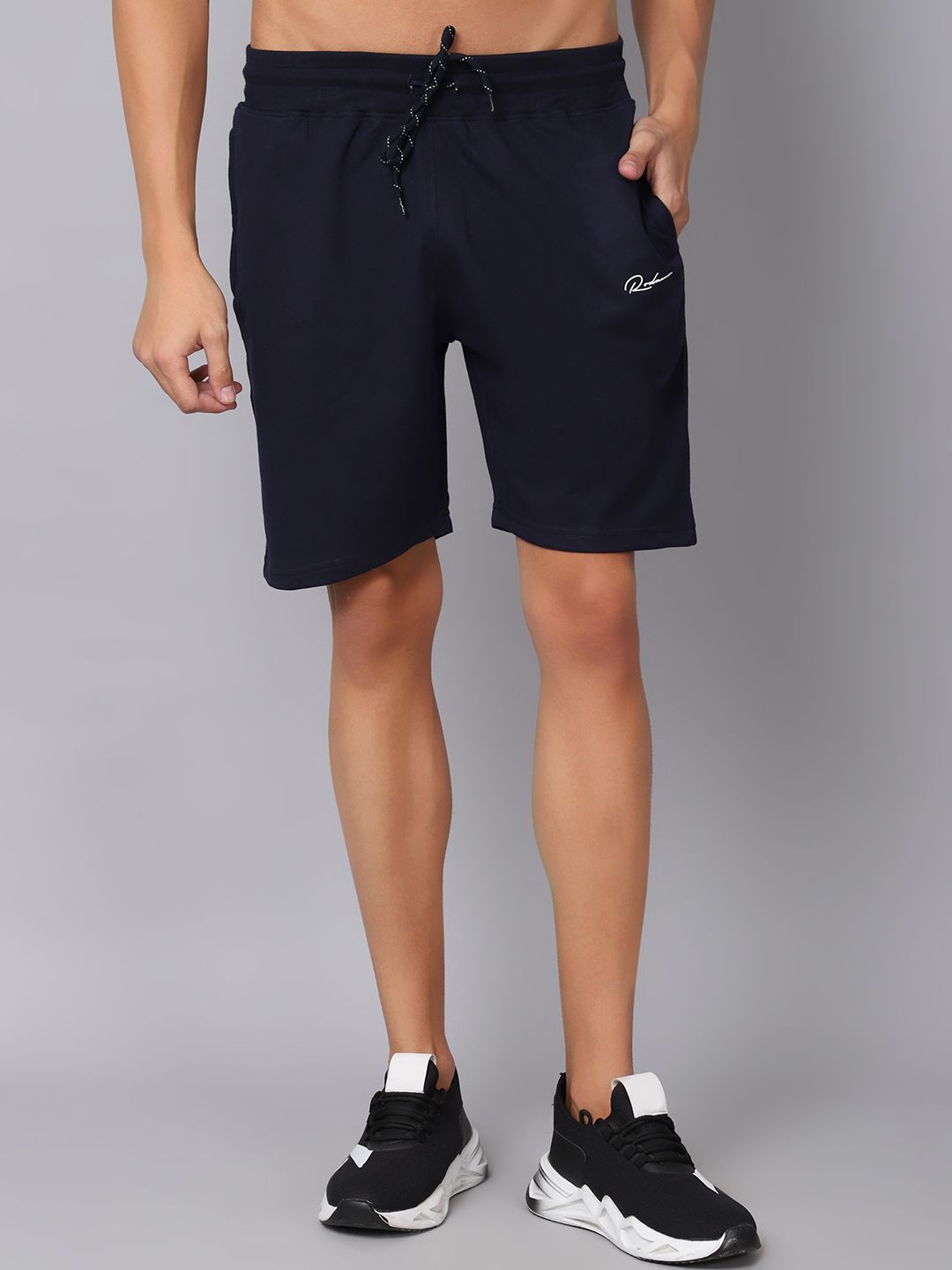     			Rodamo Navy Blue Cotton Men's Shorts ( Pack of 1 )