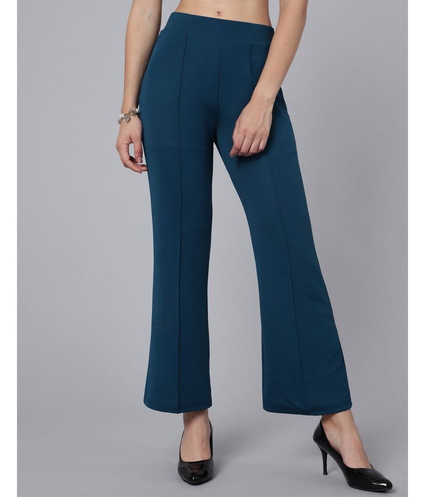     			Selvia Blue Lycra Regular Women's Casual Pants ( Pack of 1 )