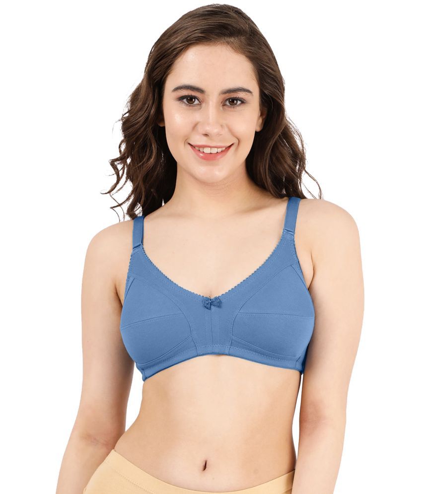     			Susie Blue Cotton Blend Non Padded Women's Everyday Bra ( Pack of 1 )
