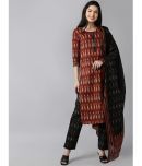 Vaamsi Rayon Printed Kurti With Pants Women's Stitched Salwar Suit - Maroon ( Pack of 1 )