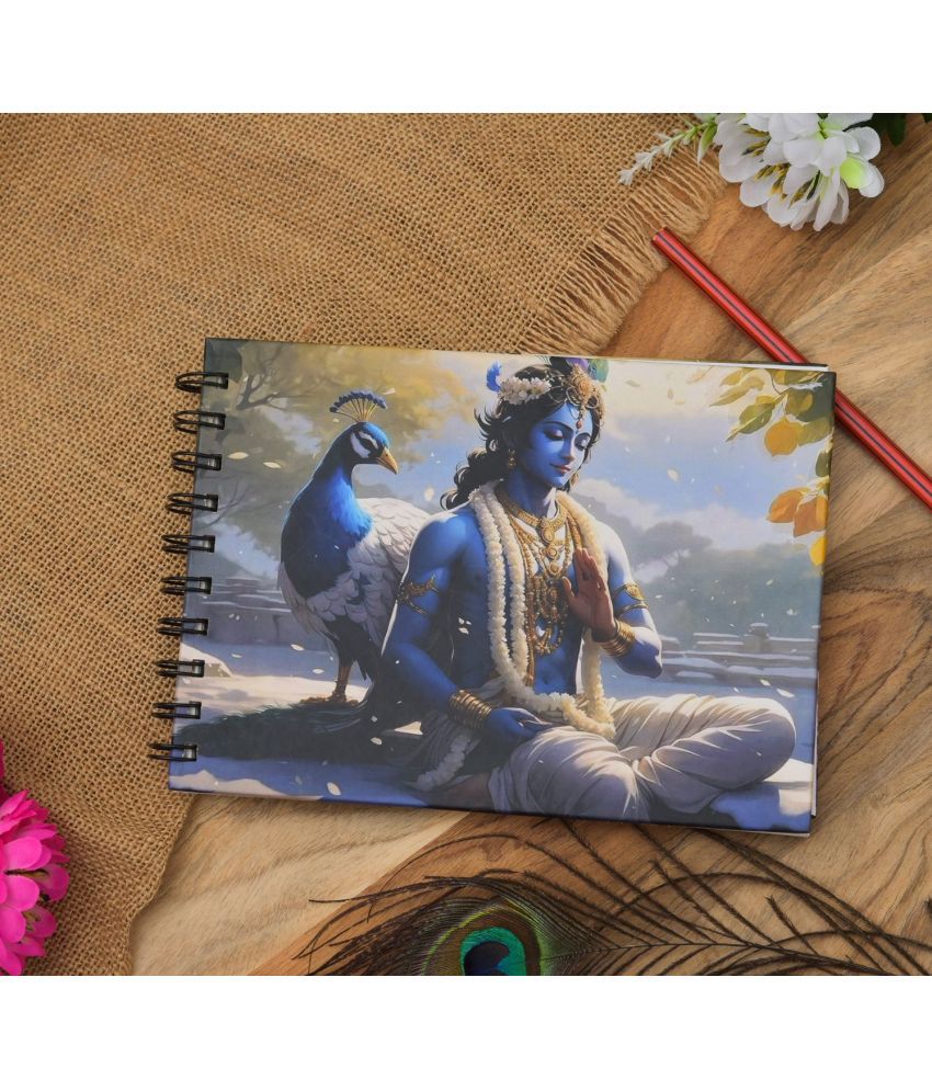     			CRAFT CLUB Handmade Diary krishna Print Spiral Binding Journal