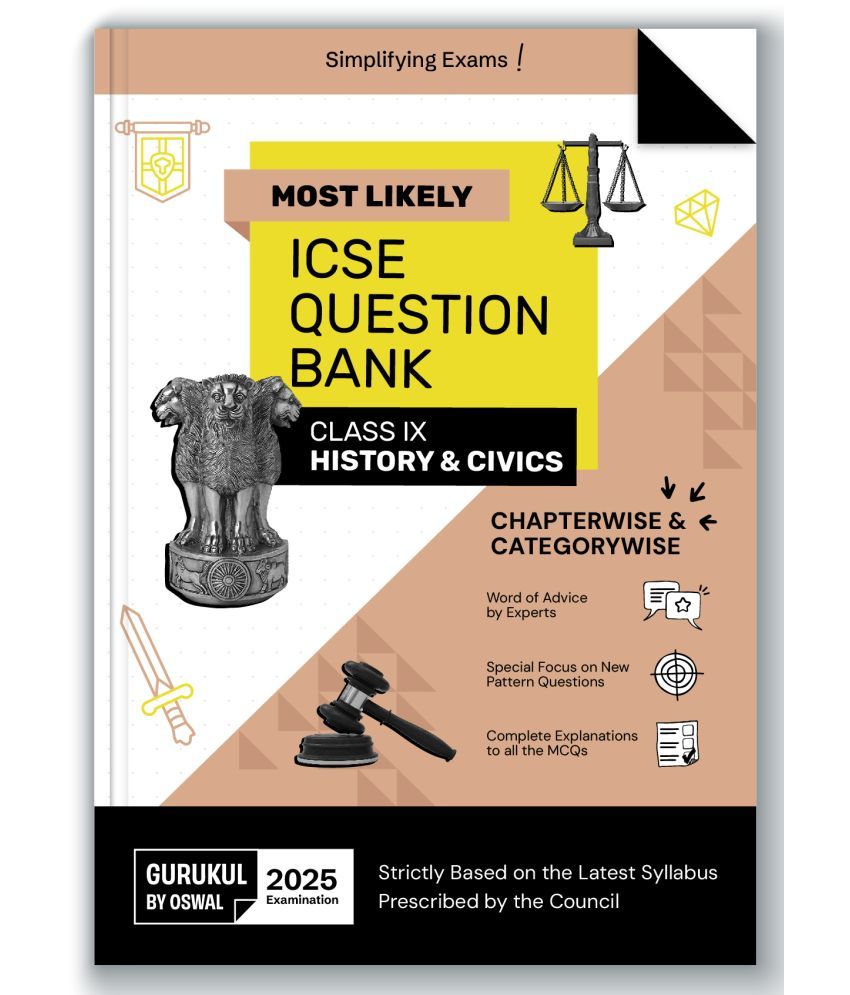     			Gurukul By Oswal History & Civics Most Likely Question Bank for ICSE Class 9 for Exam 2025 - Chapterwise & Categorywise Topics, Latest Syllabus, New P