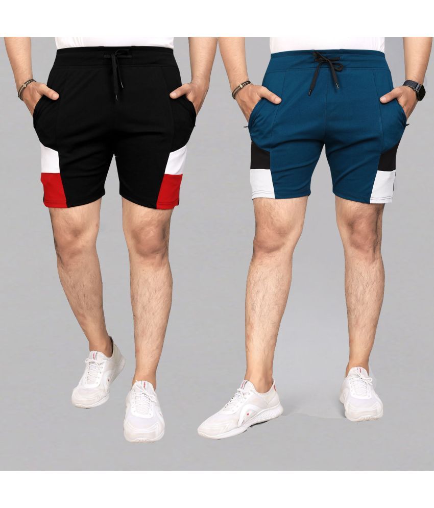     			Henzila Multicolor Polyester Men's Shorts ( Pack of 2 )