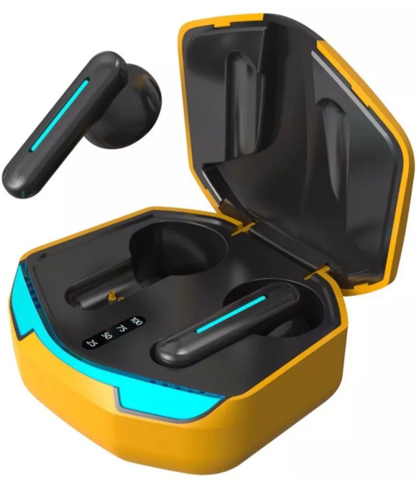     			Neo S200 Bluetooth True Wireless (TWS) On Ear 6 Hours Playback Active Noise cancellation IPX4(Splash & Sweat Proof) Yellow