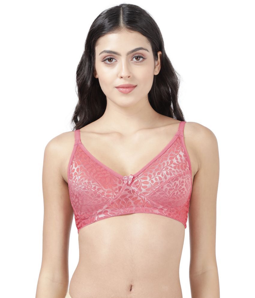     			Susie Pink Lace Non Padded Women's Everyday Bra ( Pack of 1 )