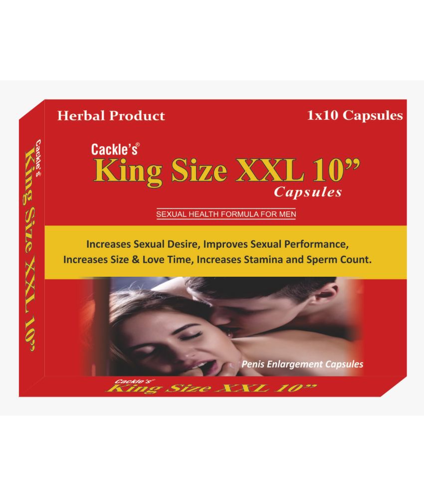     			Cackle's King Size XXL 10'' Herbal Capsule for Men Pack of (10 x 3 = 30)