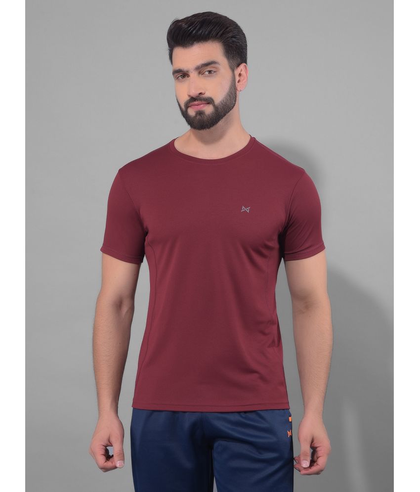     			Force NXT Maroon Polyester Regular Fit Men's Sports T-Shirt ( Pack of 1 )