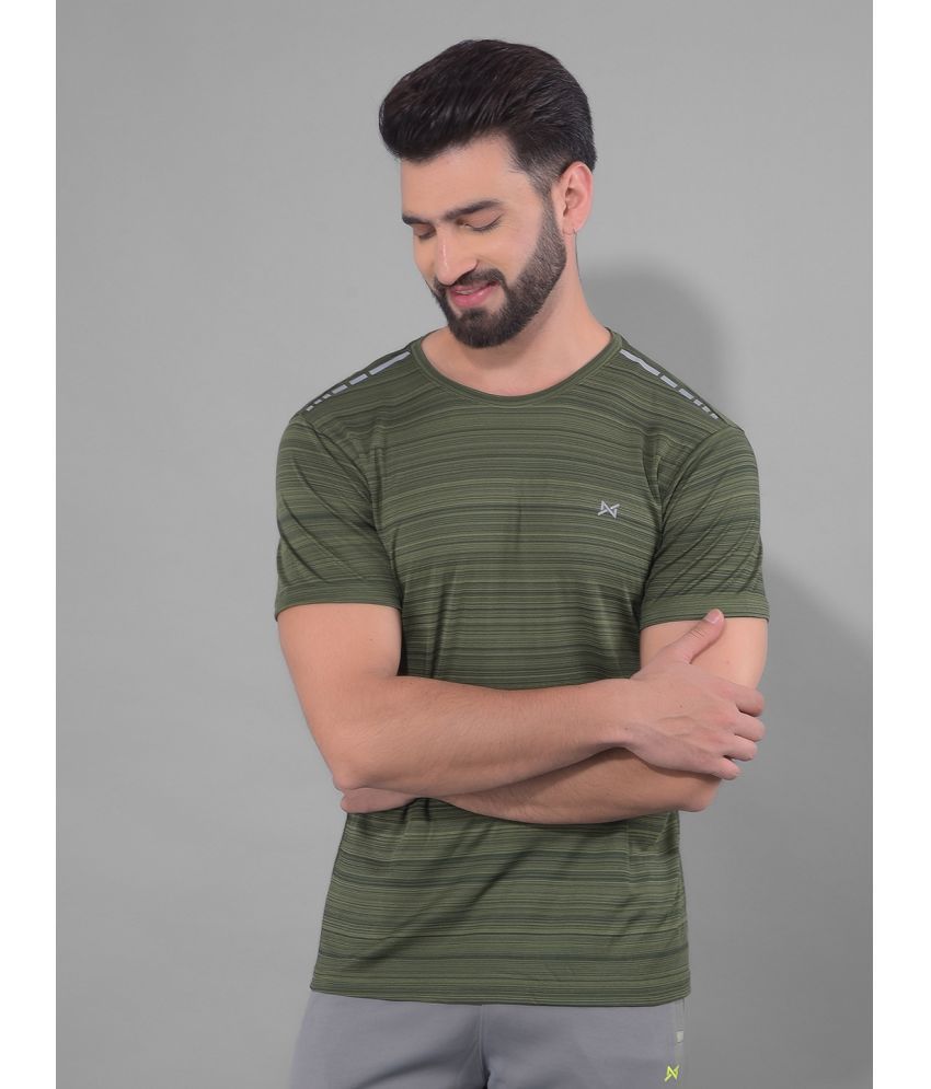     			Force NXT Olive Polyester Regular Fit Men's Sports T-Shirt ( Pack of 1 )