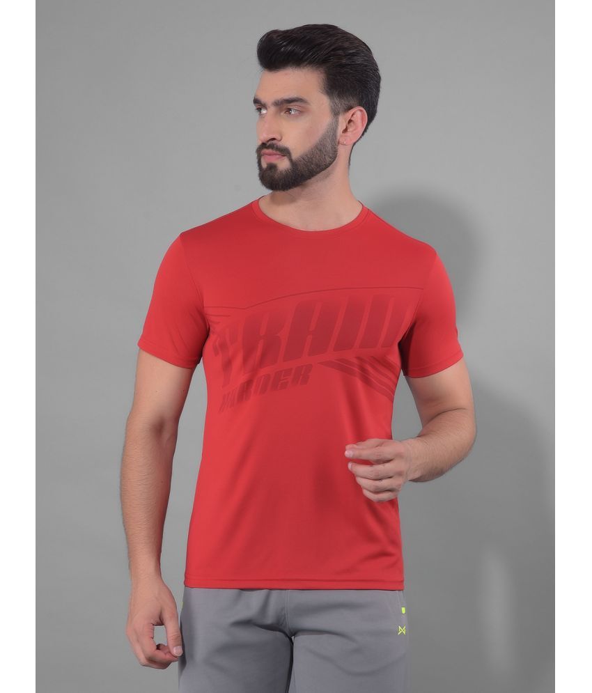     			Force NXT Red Polyester Regular Fit Men's Sports T-Shirt ( Pack of 1 )