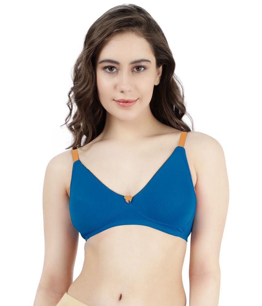     			Susie Cotton Blend Women's Plunge Bra ( Blue ) EF004-MoroccanBlue