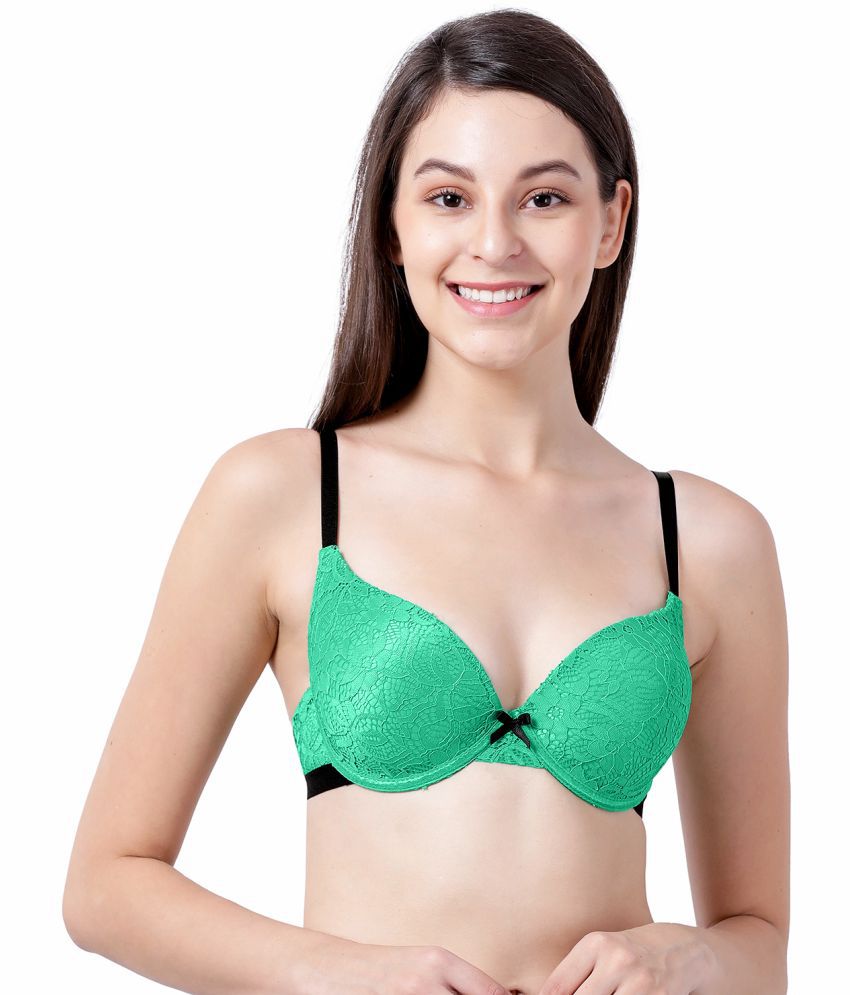     			Susie Green Lace Heavily Padded Women's Plunge Bra ( Pack of 1 )