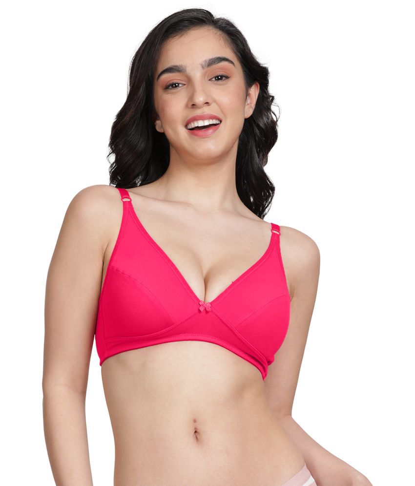     			Susie Pink Cotton Blend Non Padded Women's Plunge Bra ( Pack of 1 )