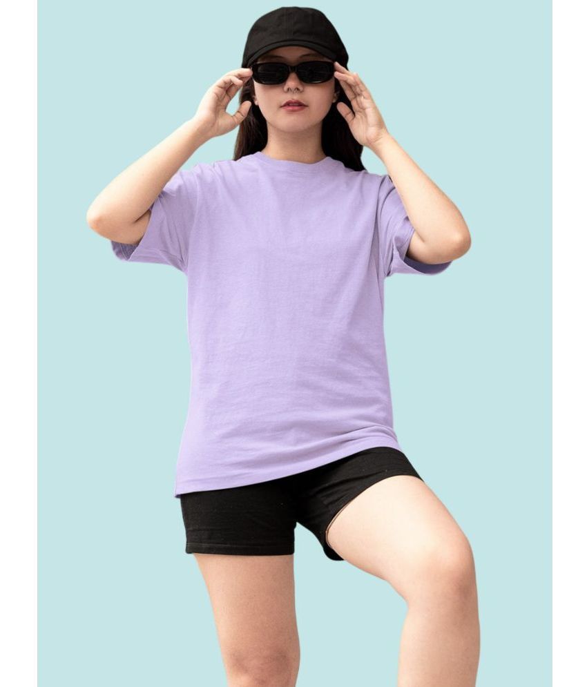     			AKTIF Lavender Cotton Blend Women's T-Shirt ( Pack of 1 )