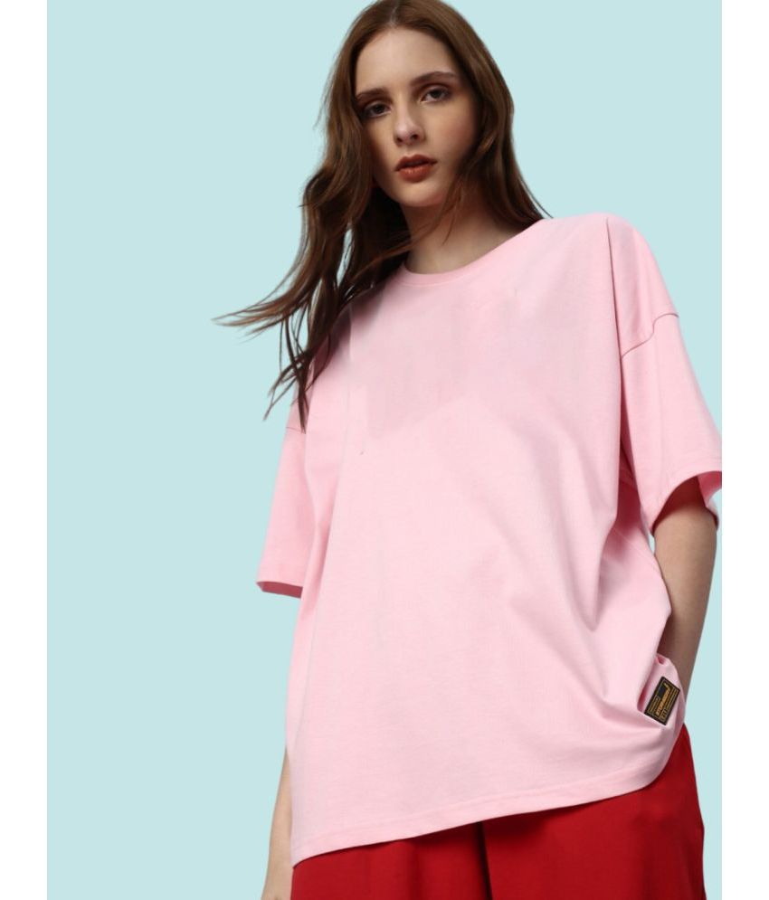     			AKTIF Pink Cotton Blend Women's T-Shirt ( Pack of 1 )