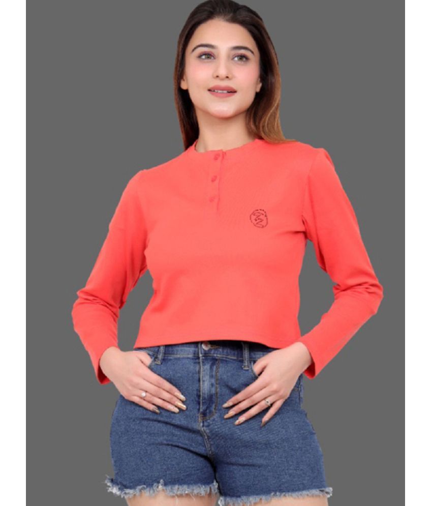     			BELLAFINO Coral Cotton Women's Regular Top ( Pack of 1 )