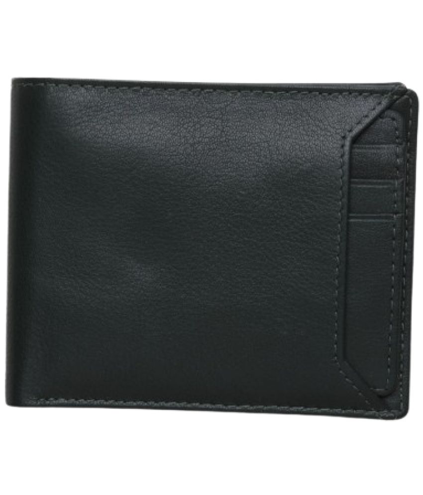     			DCENT KRAFT Green Leather Men's Coin Pouch,Two Fold Wallet,RFID Wallet ( Pack of 1 )