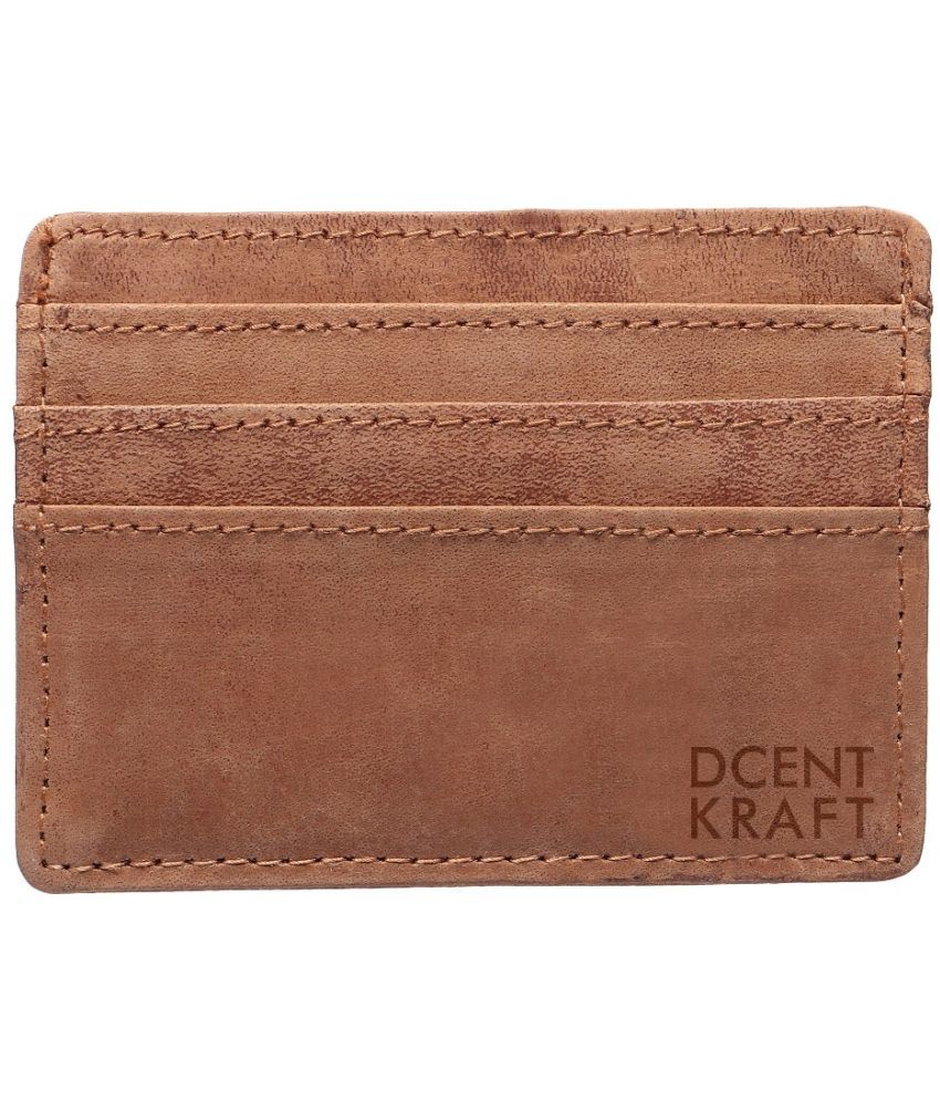     			DCENT KRAFT Tan Leather Men's Short Wallet ( Pack of 1 )